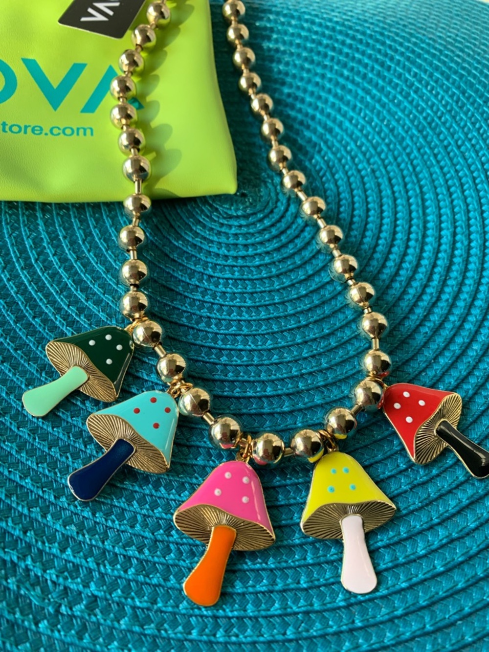 NWT TOVA GARDEN OF SHROOMS NECKLACE IN ANTIQUE GOLD - Picture 9 of 14